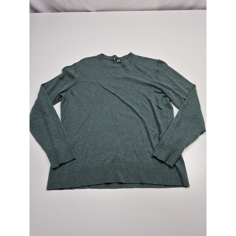 Smartwool Sparwood Crewneck Sweater Men's Medium Green Merino Wool Blend Gorp